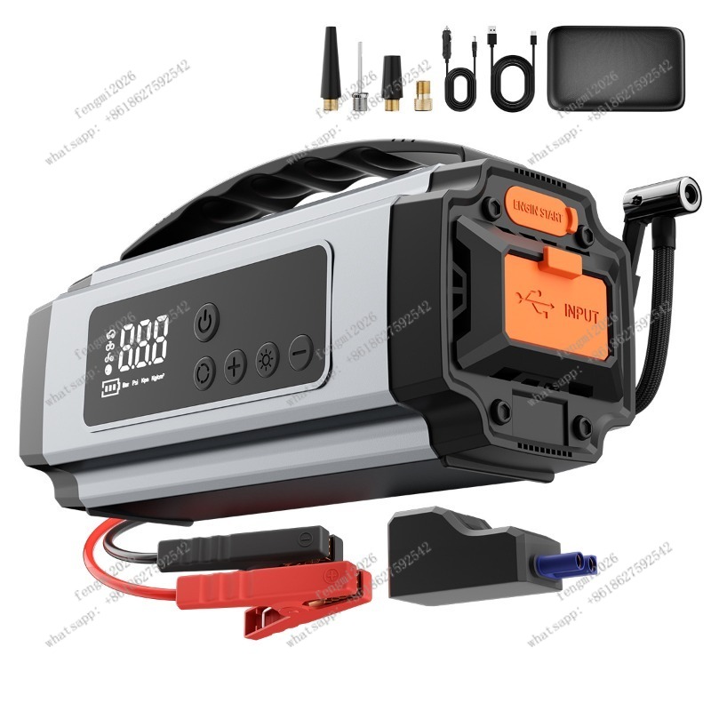 Portable Jump Starter - Taşınabilir Araba Lastik Şişirme Pompası Acil