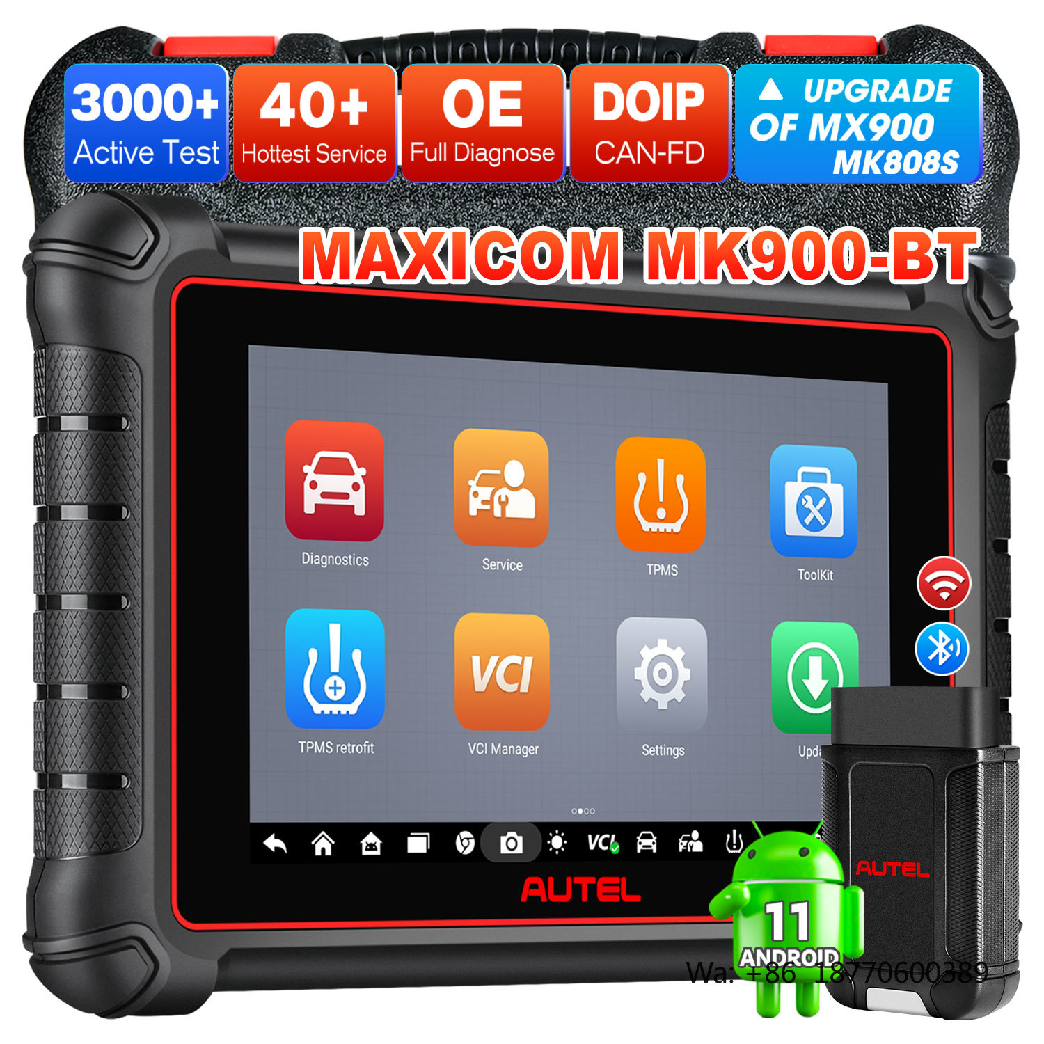 Obd2 Scanner - Autel MaxiCOM MK900 BT Araç Teşhis