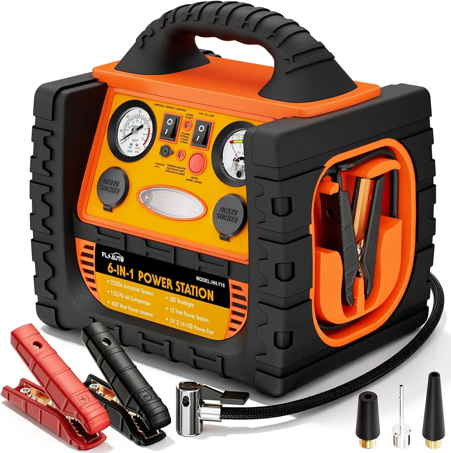 Portable Jump Starter - Hava Kompresörlü Taşınabilir Çalıştırma Cihazı, Otomobiller,