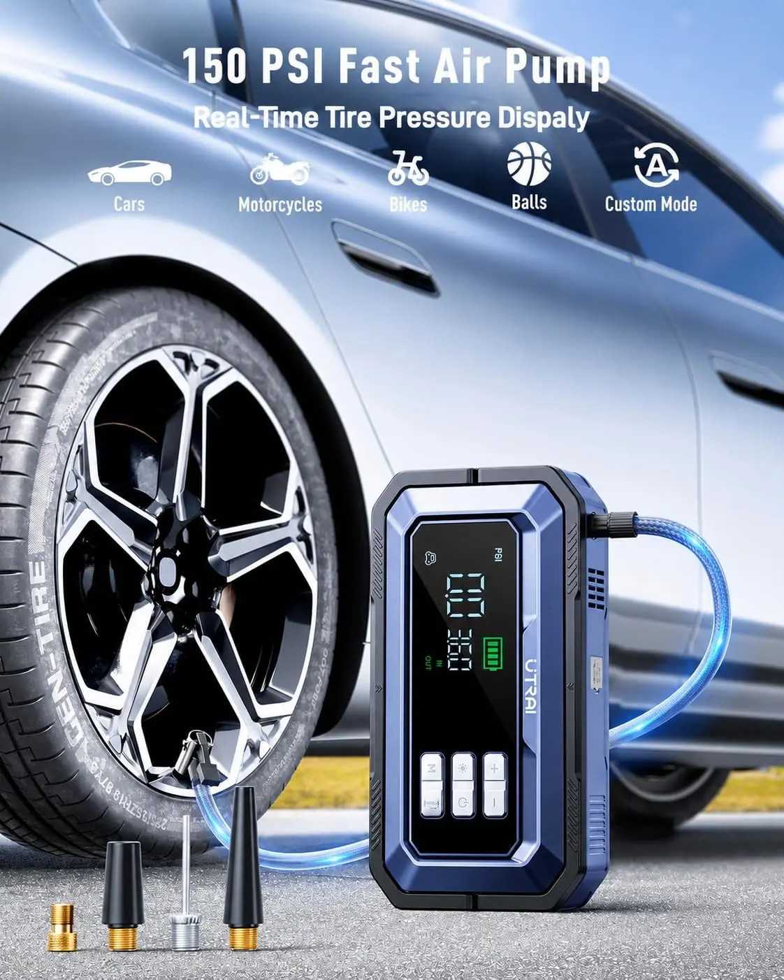 Hava Kompresörlü Akü Takviye C - Portable Jump Starter incelemesi ve fiyatı