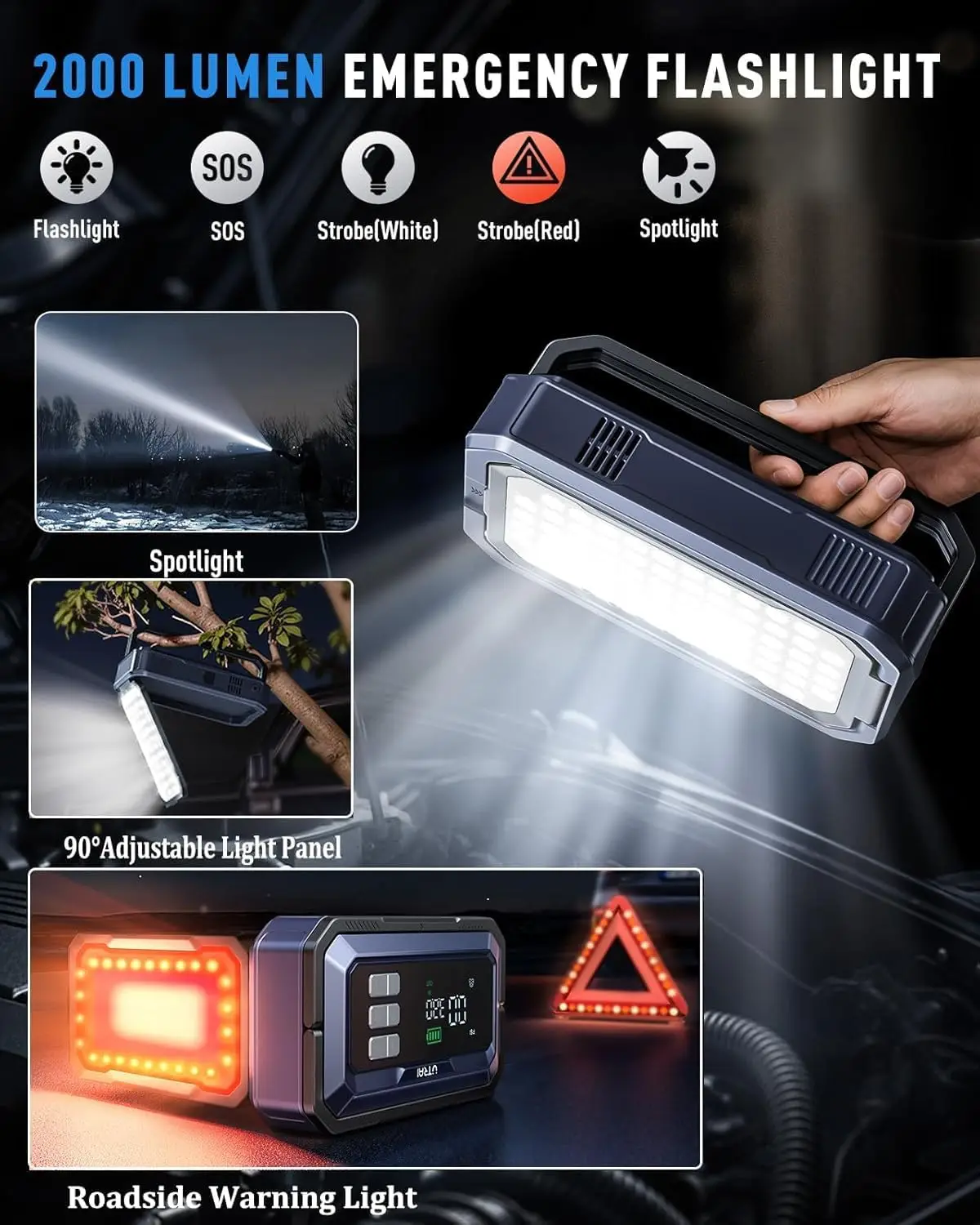 Hava Kompresörlü Akü Takviye C - Portable Jump Starter incelemesi ve fiyatı