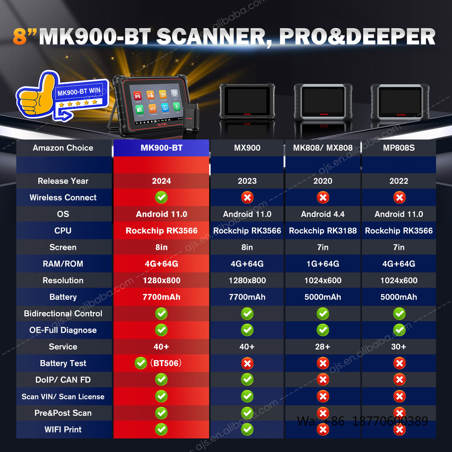 Autel MaxiCOM MK900 BT Araç Te - Obd2 Scanner incelemesi ve fiyatı