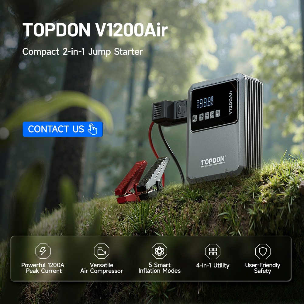 TOPDON V1200 Air 12V Akü Takvi - Portable Jump Starter incelemesi ve fiyatı