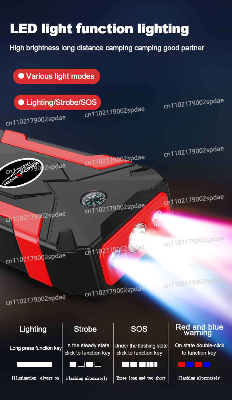 12V Çok Fonksiyonlu Atlama Baş - Portable Jump Starter incelemesi ve fiyatı