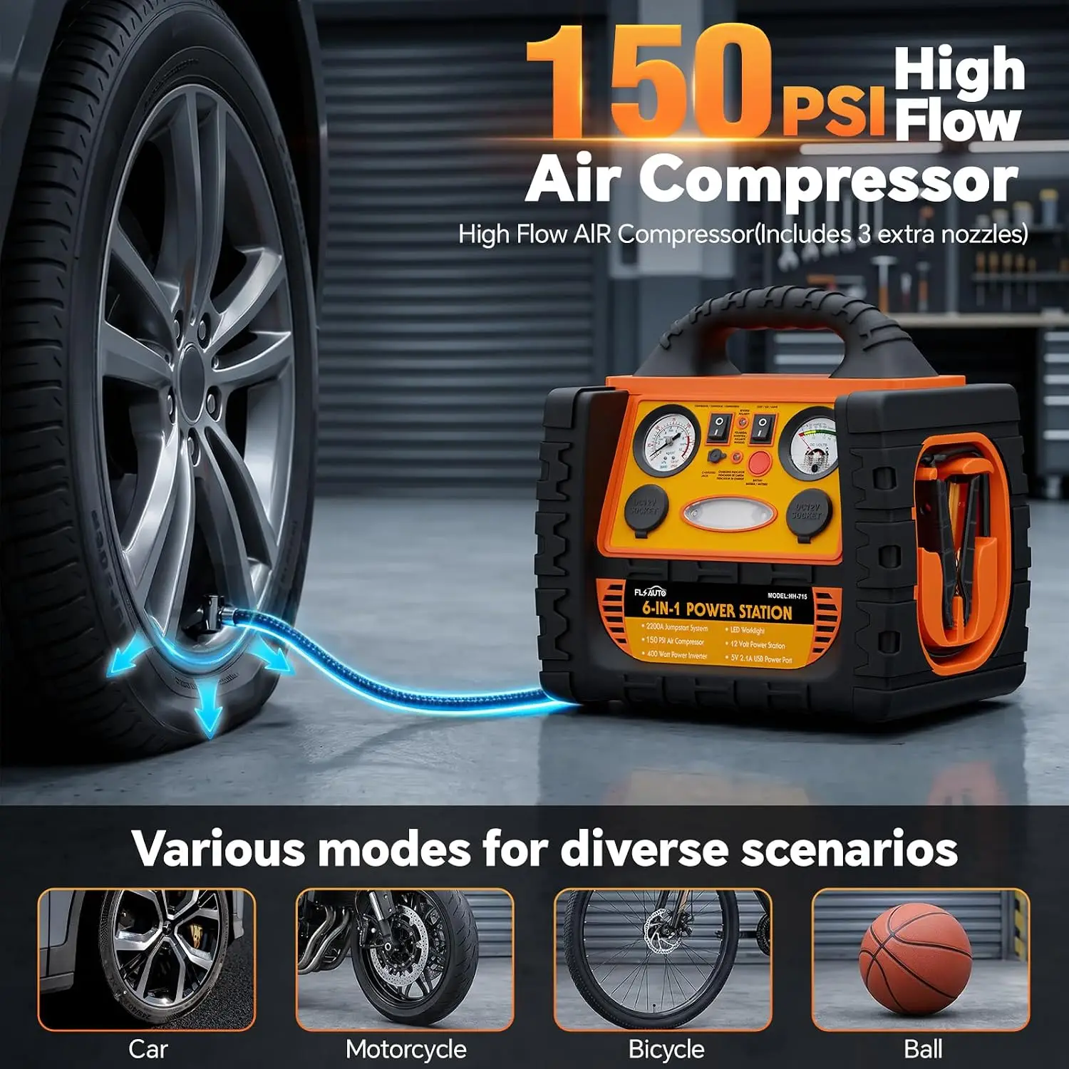 Hava Kompresörlü Taşınabilir Ç - Portable Jump Starter incelemesi ve fiyatı